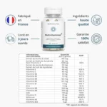 grille nutritionnelle Multivitamines pour homme