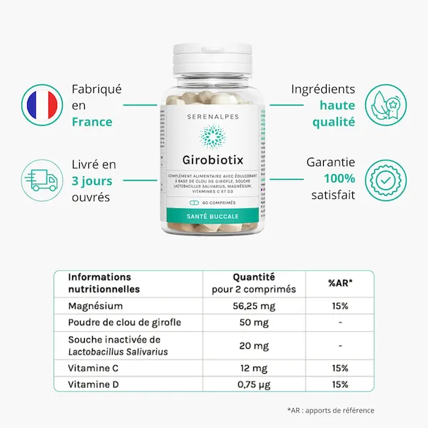 Tableau nutritionnel girobiotix Serenalpes Tableau nutritionnel girobiotix Serenalpes