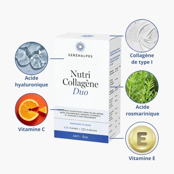 Ingredients nutricollagene duo Serenalpes Ingredients nutricollagene duo Serenalpes