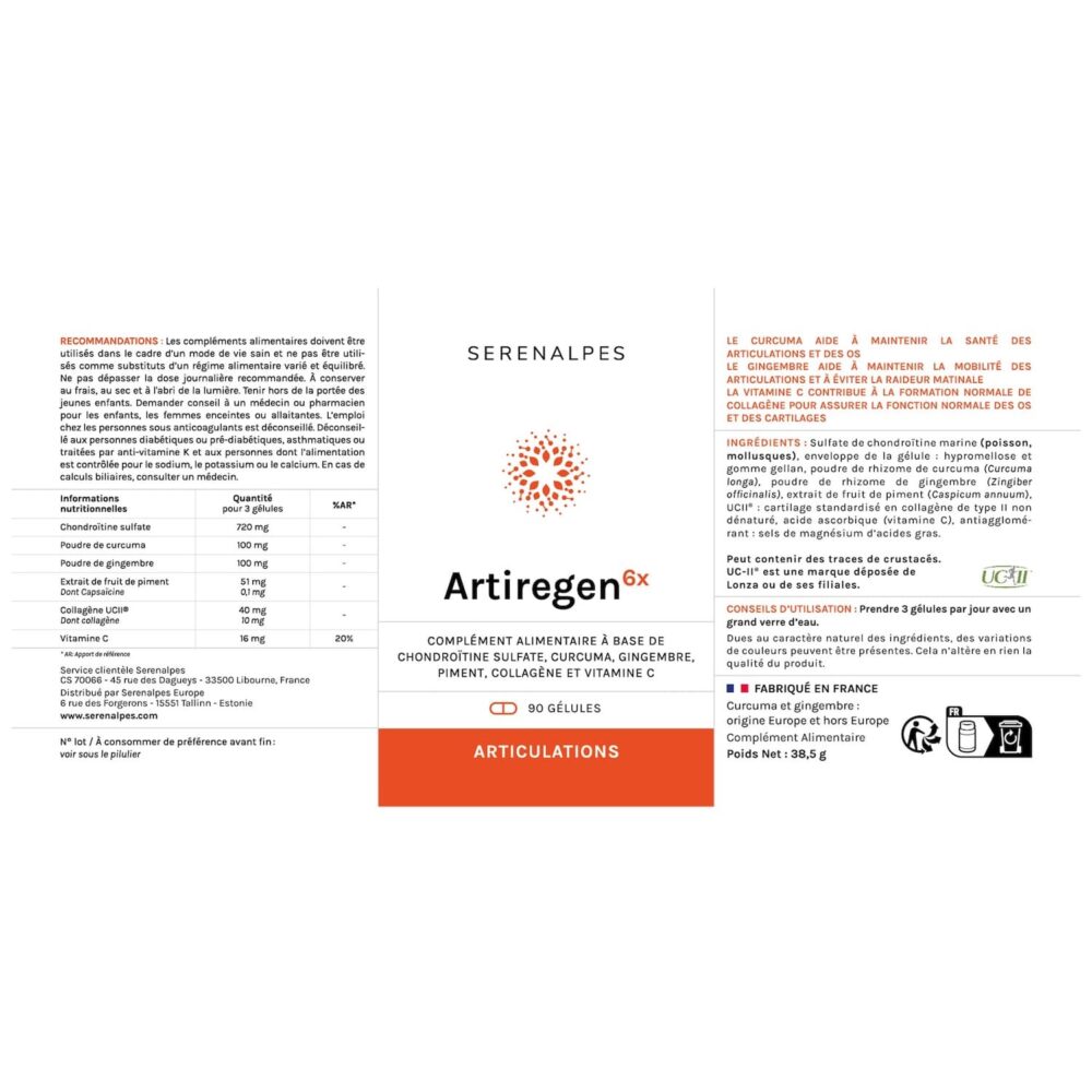 Artiregen 6x pour le confort des articulations