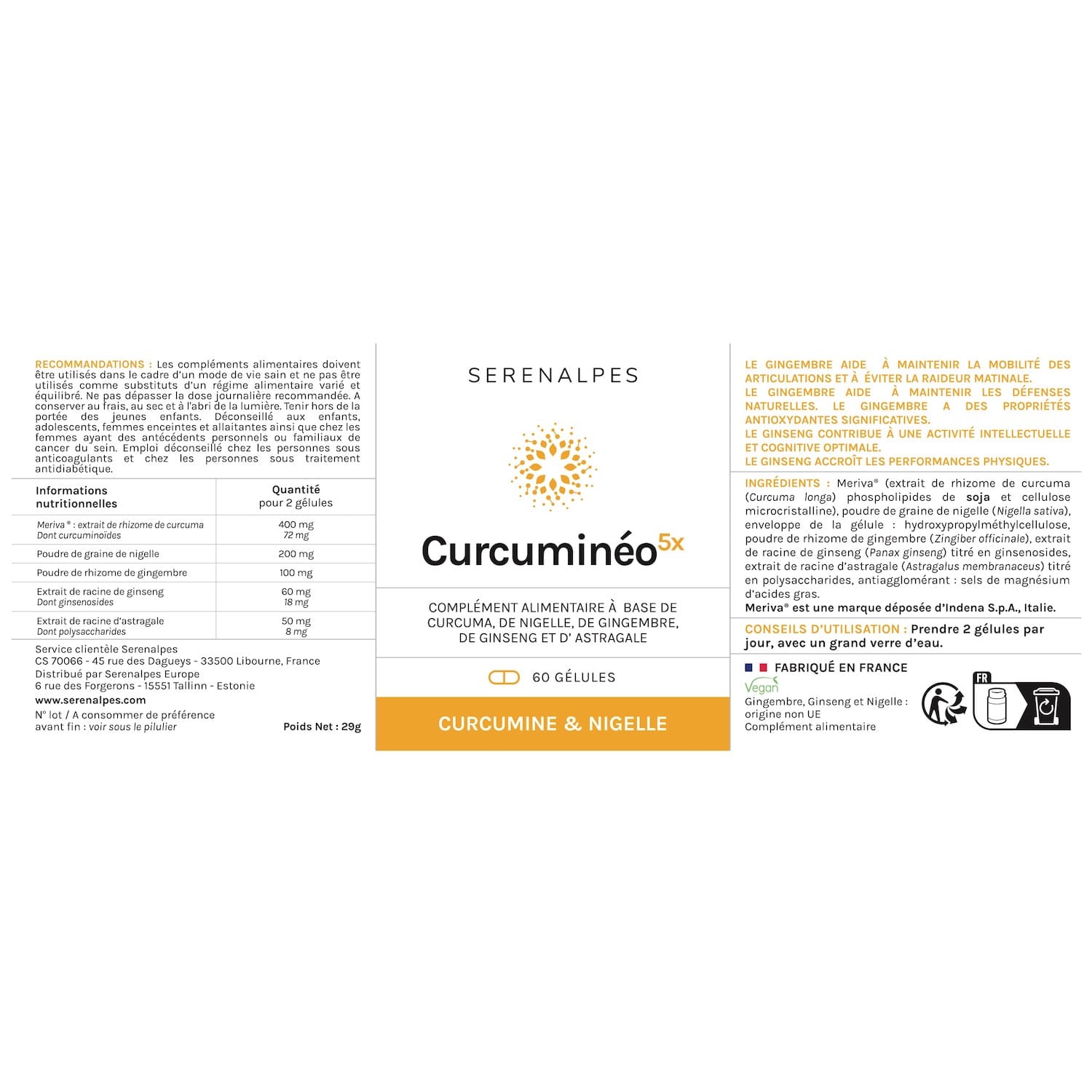 Etiquette Curcumineo 5x